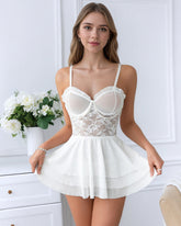 Lace Suspender Mesh Nightdress
